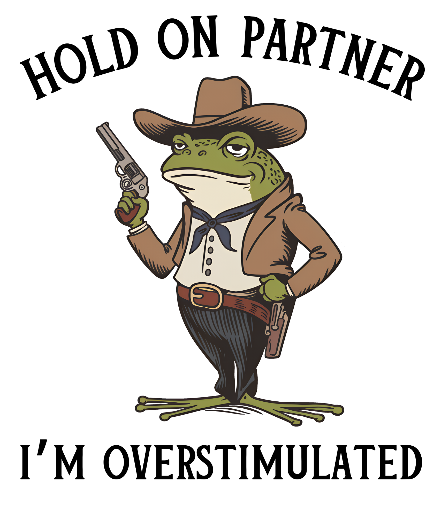 Rana cowboy — cartoon